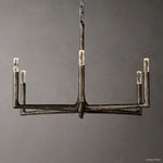 Thaddeus Forged Metal Round Chandelier 36"