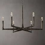 Thaddeus Forged Metal Round Chandelier 36"