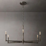 Thaddeus Forged Metal Round Chandelier 48"