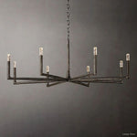 Thaddeus Forged Metal Round Chandelier 60"