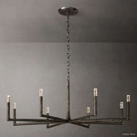 Thaddeus Forged Metal Round Chandelier 60"