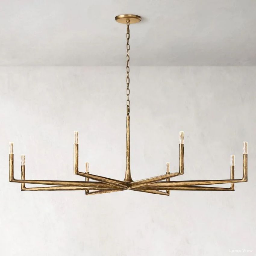Thaddeus Forged Metal Round Chandelier 72"