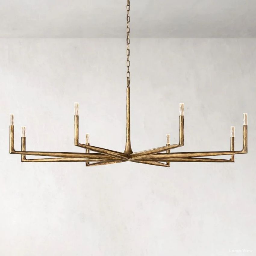 Thaddeus Forged Metal Round Chandelier 72"