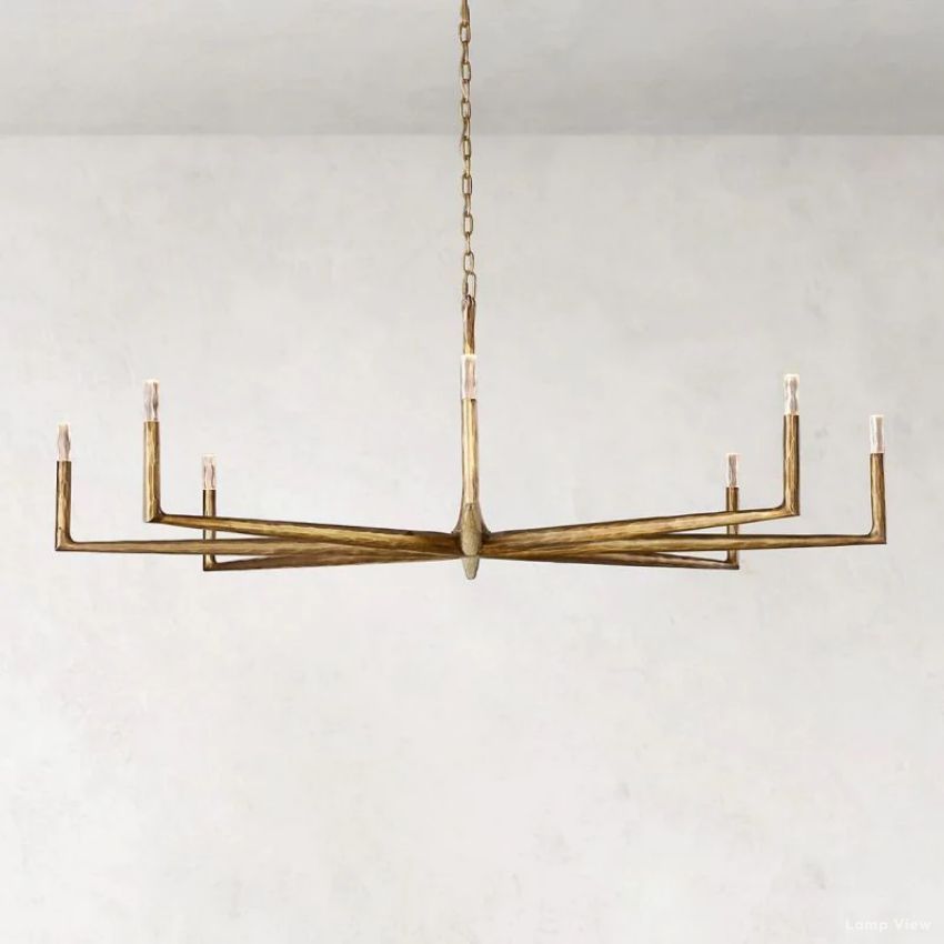 Thaddeus Forged Metal Round Chandelier 72"