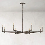 Thaddeus Forged Metal Round Chandelier 72"