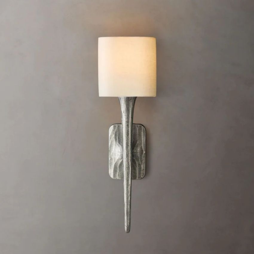 Thaddeus Forged Metal Shaded Wall Sconce