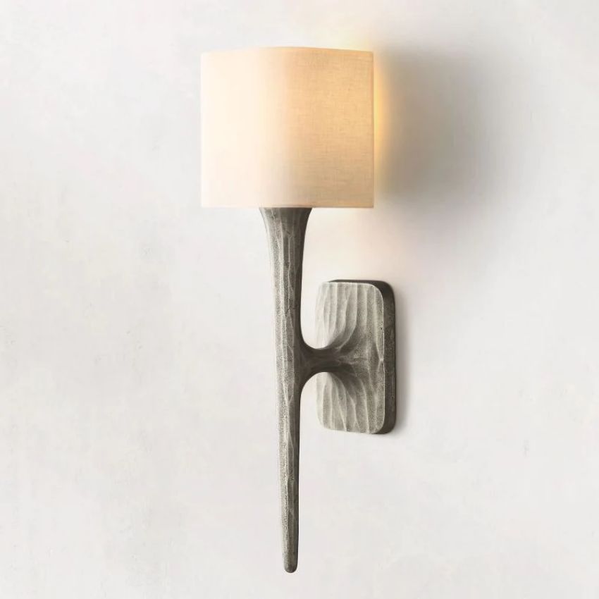 Thaddeus Forged Metal Shaded Wall Sconce