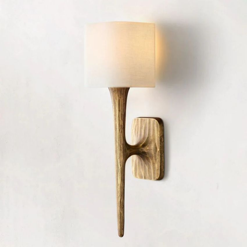 Thaddeus Forged Metal Shaded Wall Sconce