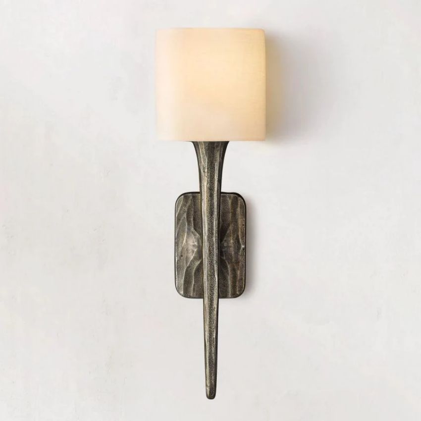 Thaddeus Forged Metal Shaded Wall Sconce