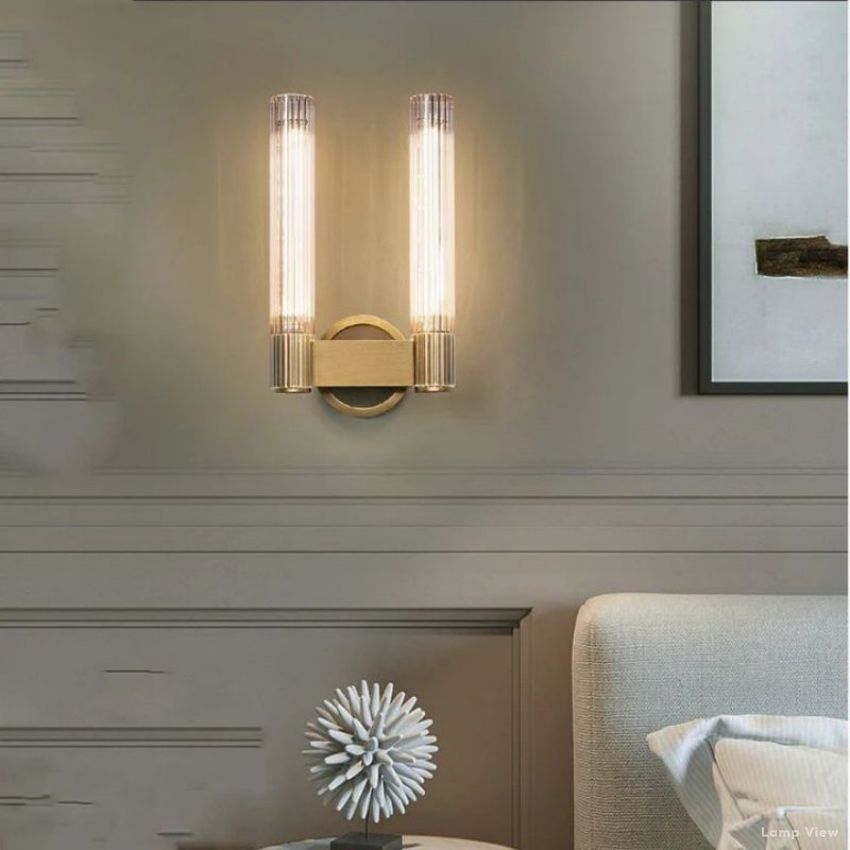 Vallon Glass Double Wall Sconce