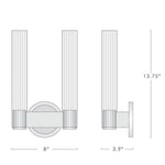 Vallon Glass Double Wall Sconce