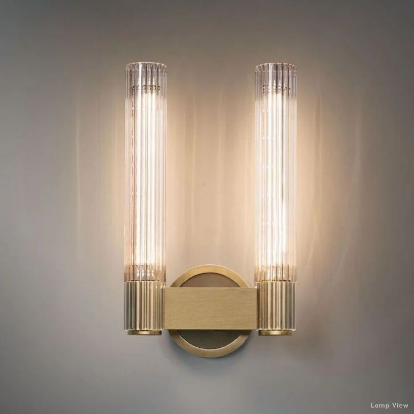 Vallon Glass Double Wall Sconce