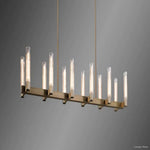 Vallon Glass Linear Chandelier 60"