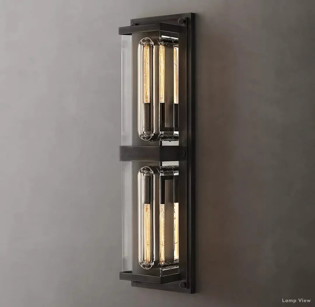 Savile Recessed Crystal Rectangular Wall Sconce