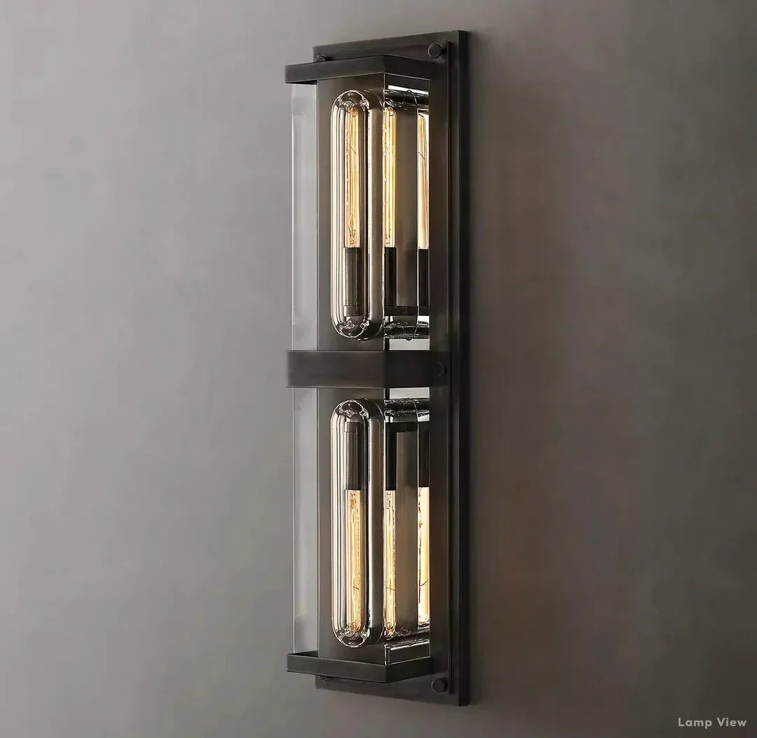 Savile Nested Crystal Rectangular Wall Sconce