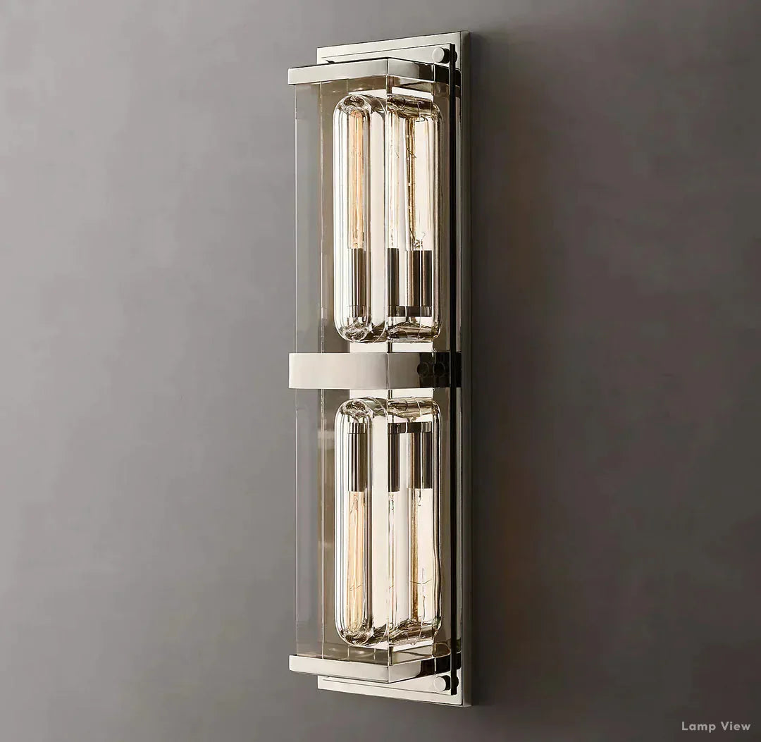 Savile Recessed Crystal Rectangular Wall Sconce