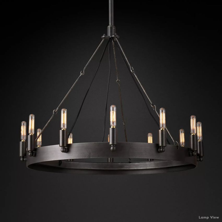 Camino Vintage Structural Round Chandelier 26"