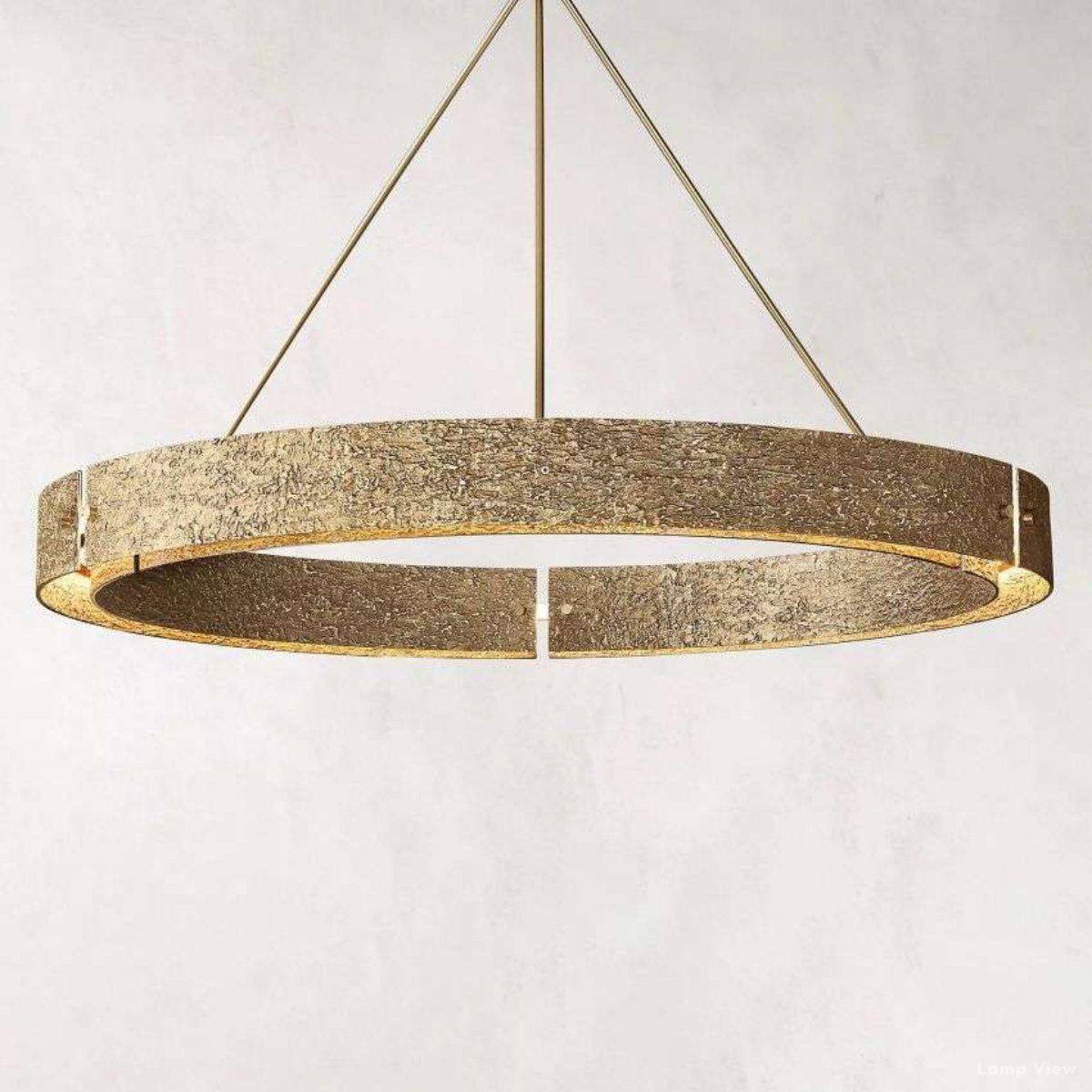 Vouvray Distressed Brass Round Chandelier 60"