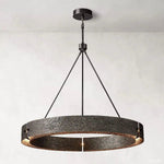 Vouvray Distressed Brass Round Chandelier 48"