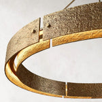 Vouvray Distressed Brass Round Chandelier 48"