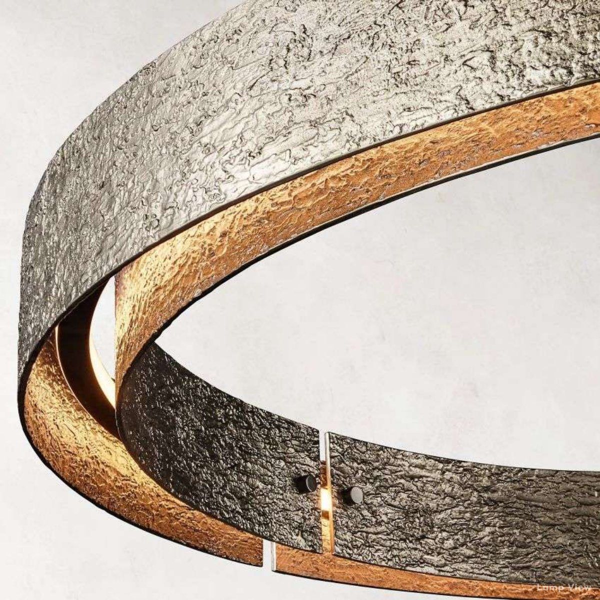 Vouvray Distressed Brass Round Chandelier 48"