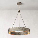 Vouvray Distressed Brass Round Chandelier 36"