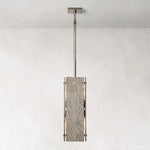 Vouvray Distressed Brass Square Pendant Light