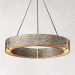 Vouvray Distressed Brass Round Chandelier 36"