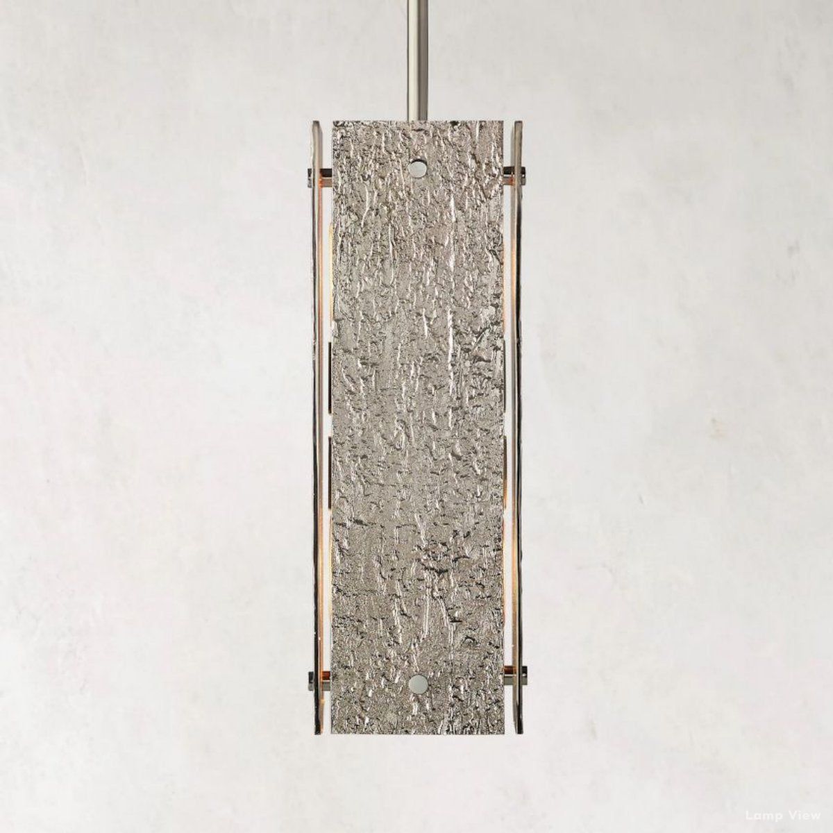 Vouvray Distressed Brass Square Pendant Light