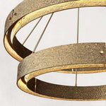 Vouvray Distressed Brass Two-Tier Round Chandelier 60"