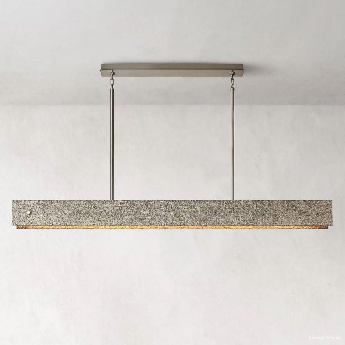 Vouvray Distressed Brass Linear Chandelier 72"