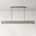 Vouvray Distressed Brass Linear Chandelier 72"