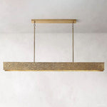 Vouvray Distressed Brass Linear Chandelier 72"