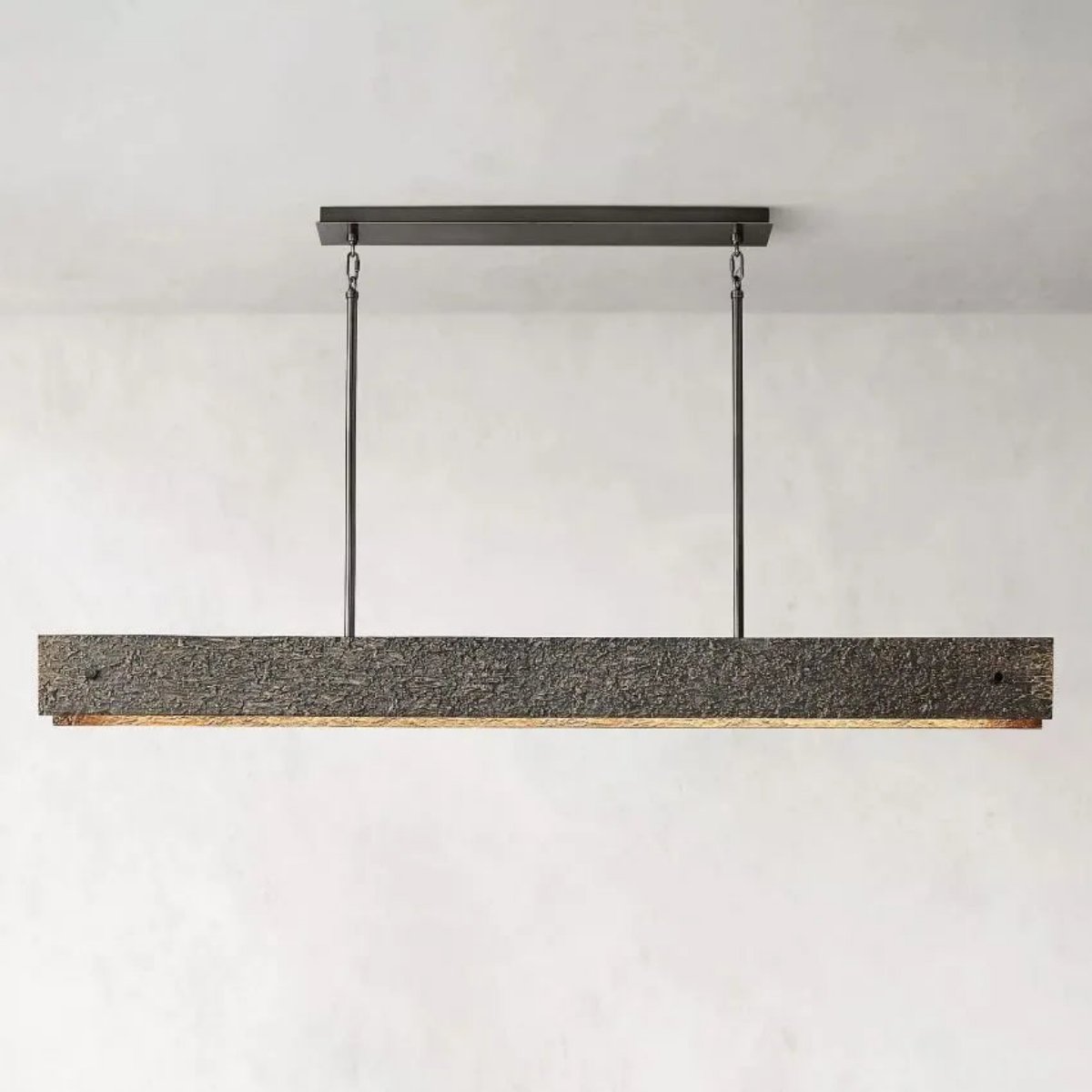 Vouvray Distressed Brass Linear Chandelier 72"