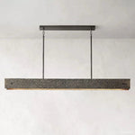 Vouvray Distressed Brass Linear Chandelier 72"