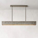 Vouvray Distressed Brass Linear Chandelier 54"