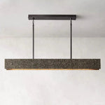 Vouvray Distressed Brass Linear Chandelier 54"