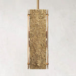 Vouvray Distressed Brass Square Pendant Light