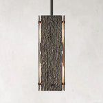 Vouvray Distressed Brass Square Pendant Light
