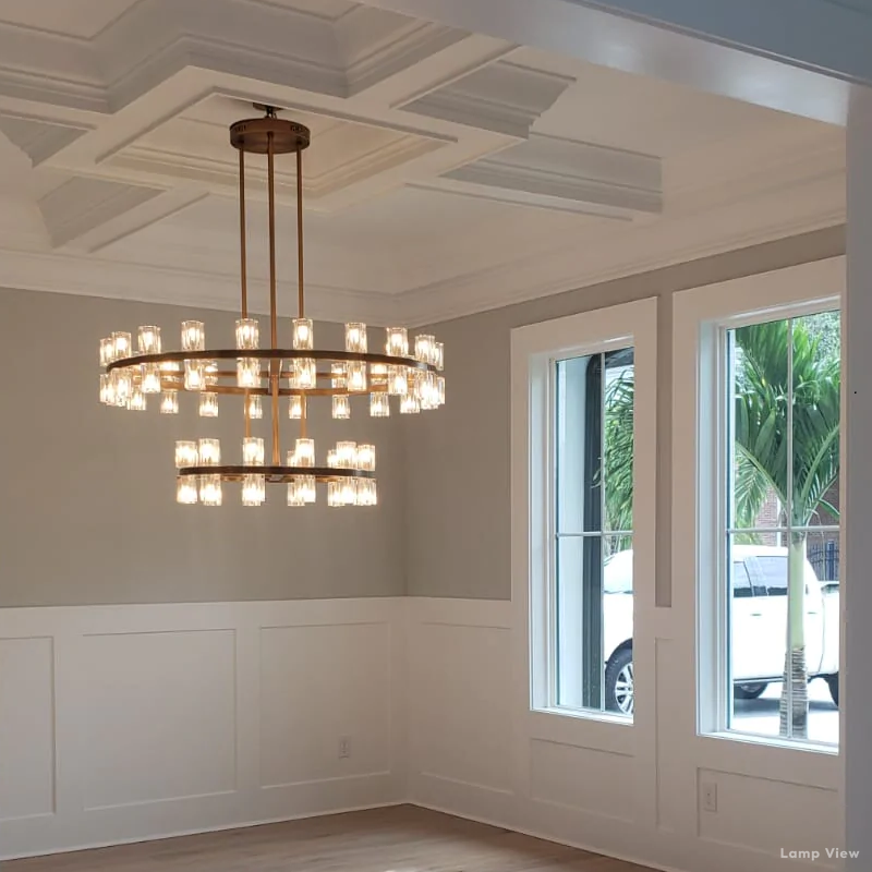 Arcachon Precision Crystal Two-Tier Round Chandelier 60"