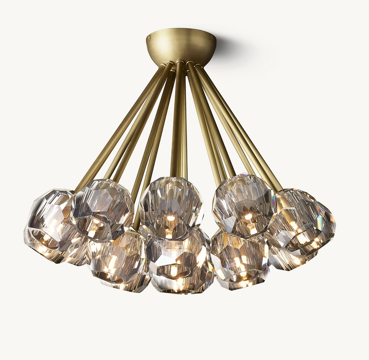 Boule Geometric Cristal Flush Mount 24"