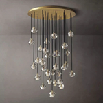Boule Spherical Cristal Cluster Chandelier 40"