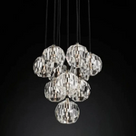Boule Spherical Cristal Cluster Chandelier 14"