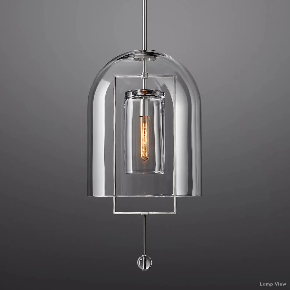 Fulcrum Cloche Glass Pendant Light