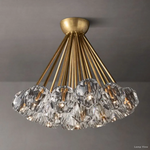 Boule Geometric Cristal Flush Mount 24"