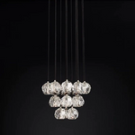 Boule Spherical Cristal Cluster Chandelier 19"