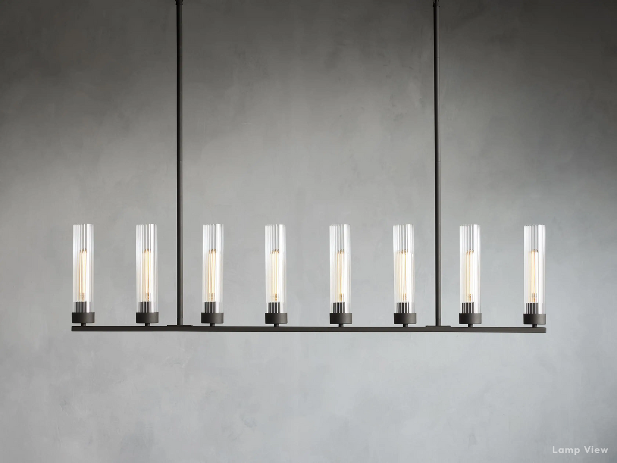 Andreas Ridged Tubular Linear Chandelier