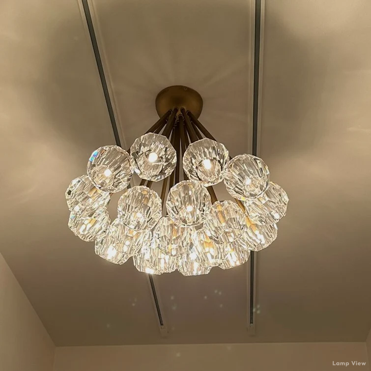 Boule Geometric Cristal Flush Mount 24"