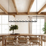 Ravelle Clear Glass Linear Chandelier 73"