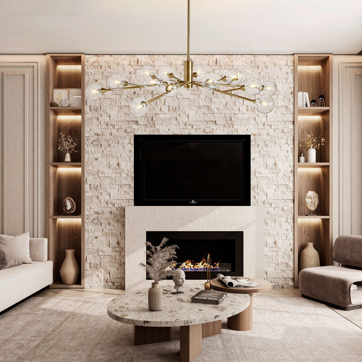 Apollo Spoked Glass Round Chandelier